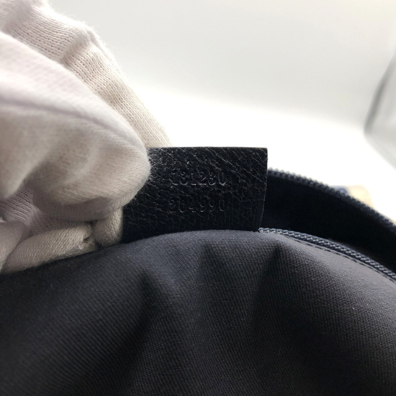 Gucci 131230 Tote Bag Navy Blue GG Canvas/Leather Sherry Line