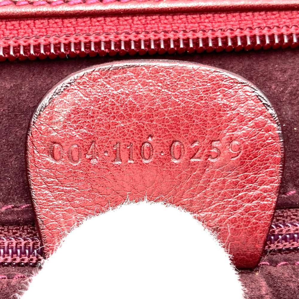 Old Gucci 004 110 0259 Clutch Bag Leather Wine Red