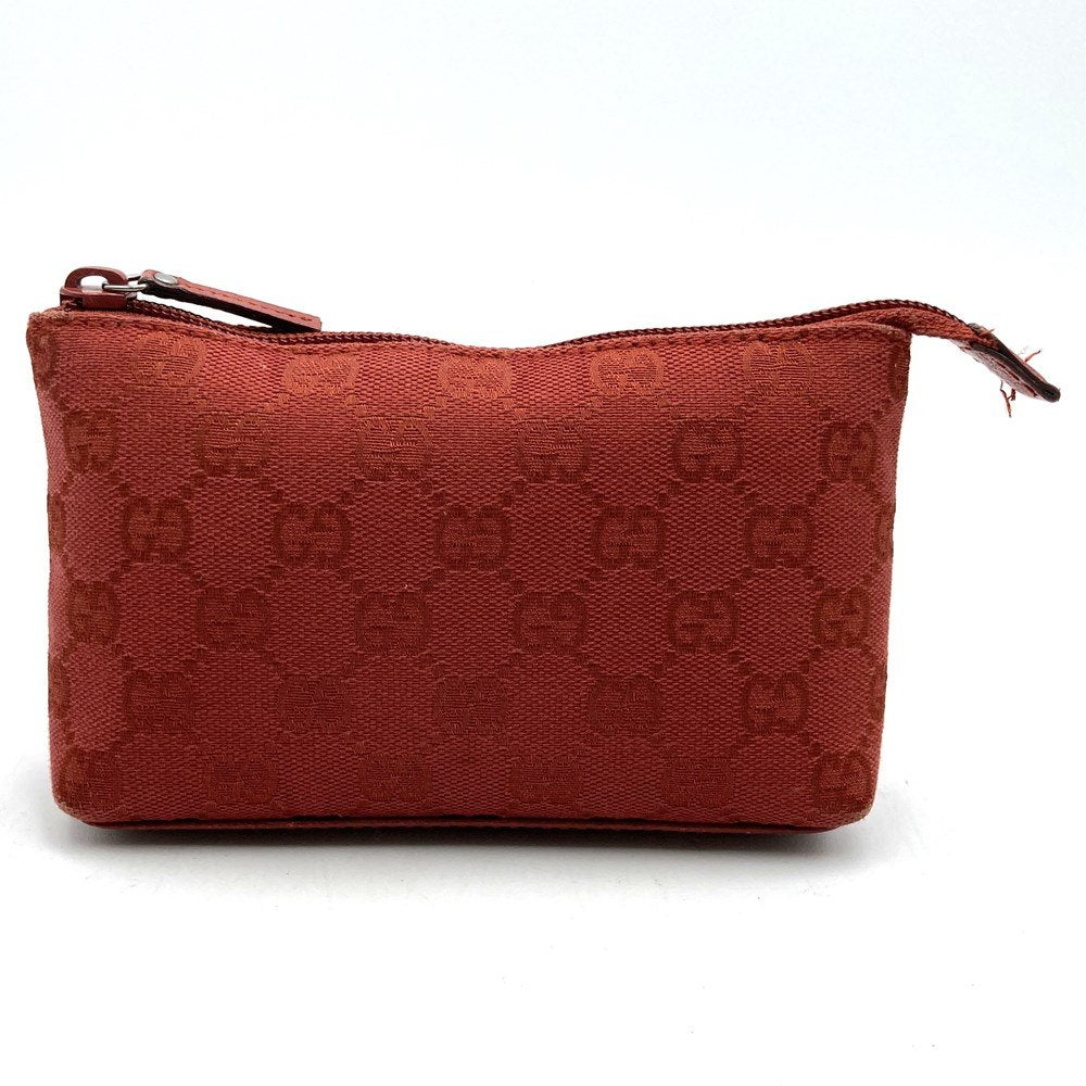 Gucci 115237 Pouch, Accessory Case, Makeup Pouch, Cosmetic Case, GG Canvas, Red