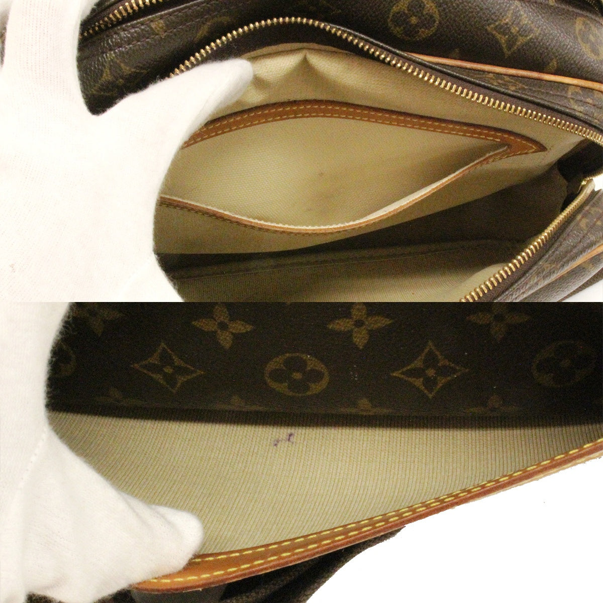 Louis Vuitton M45254 Reporter PM Monogram Shoulder Bag in Brown PVC