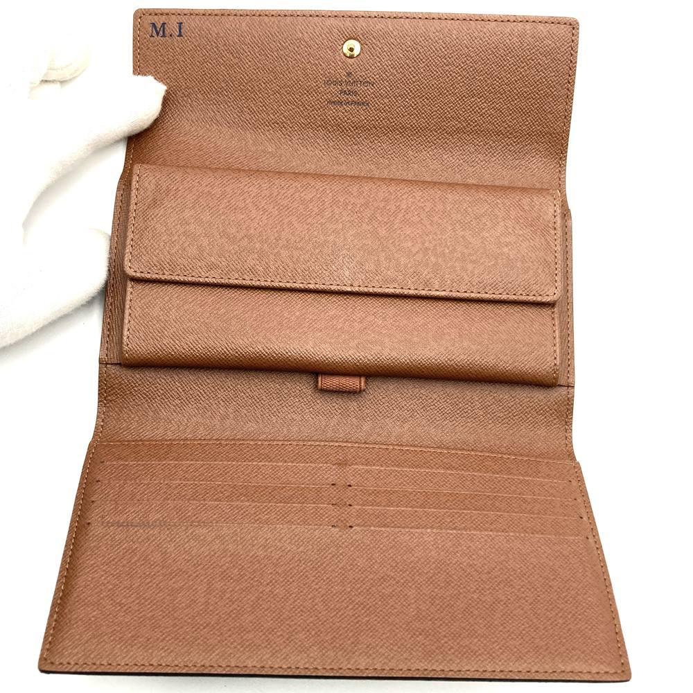 Louis Vuitton Portefeuille International M61217 Long Wallet in Monogram Canvas, Brown