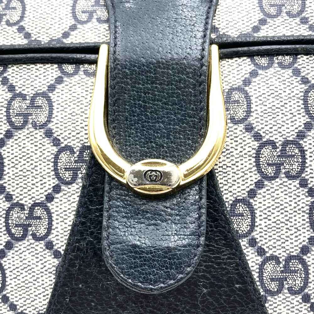 Gucci 904 02 025 Shoulder Bag, Crossbody, Vintage GG Supreme Canvas, Navy Blue
