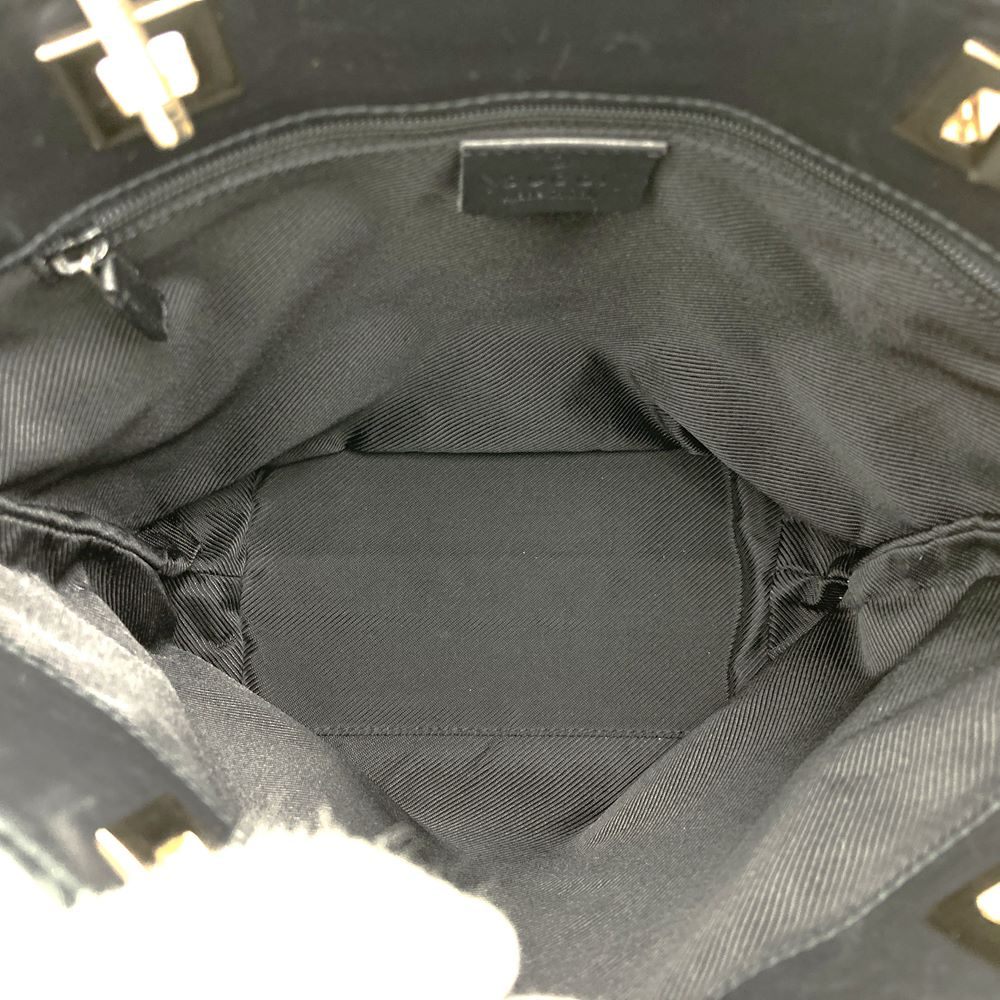 Gucci 002 1099 Small Tote Bag in Black GG Canvas/Leather, High-End Brand