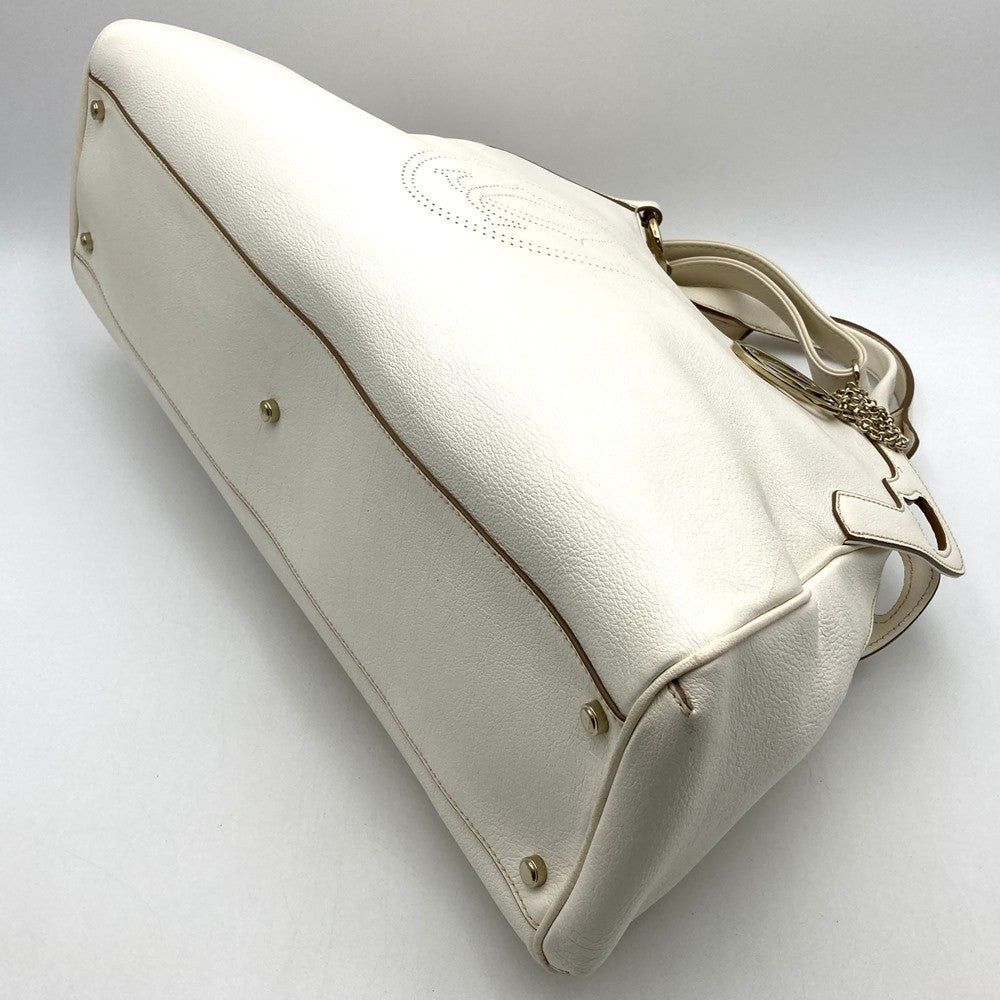Cartier Marcello 2-way tote bag/shoulder bag in white leather