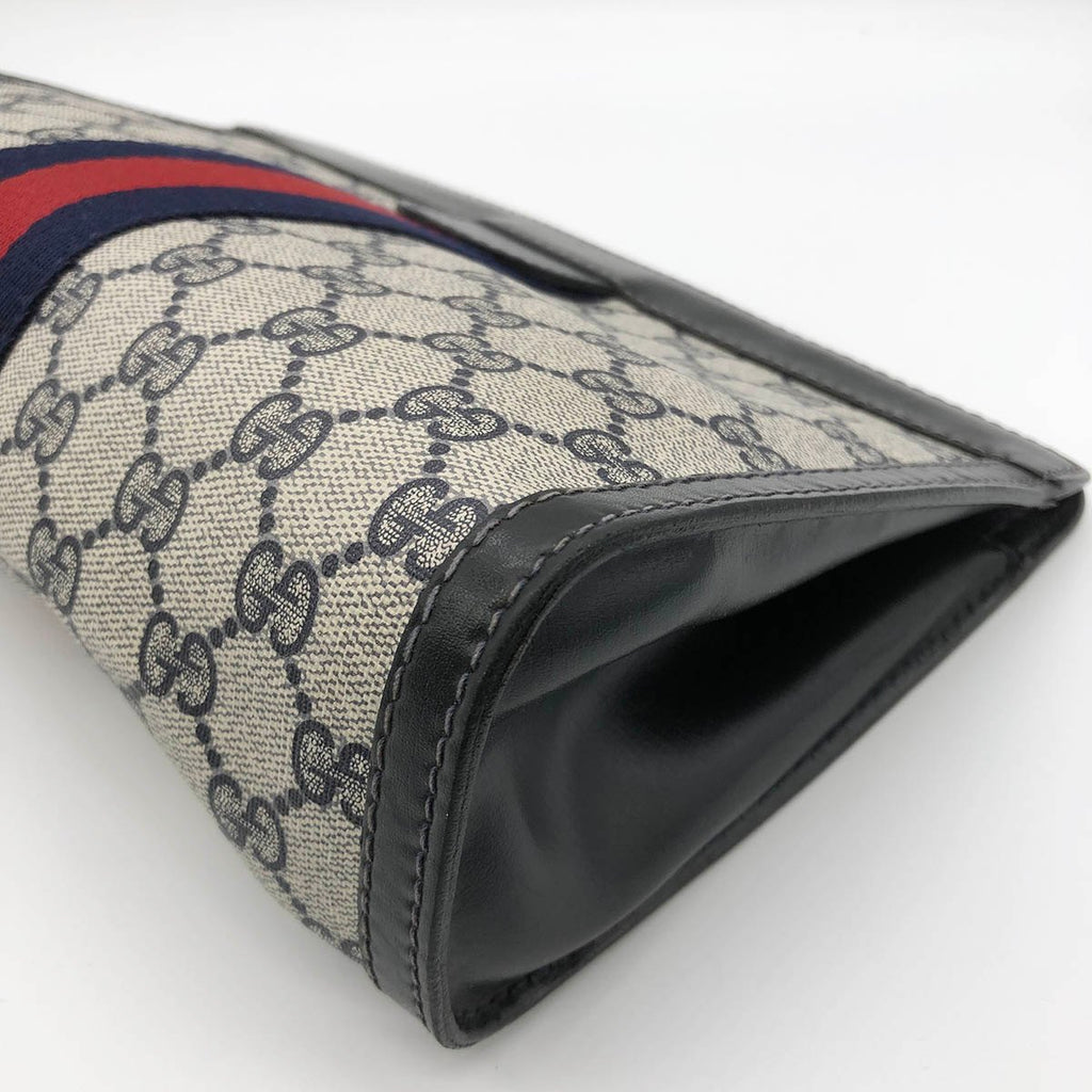 Gucci Perfume 38 Second Bag Clutch Bag Sherry Line GG Supreme Black