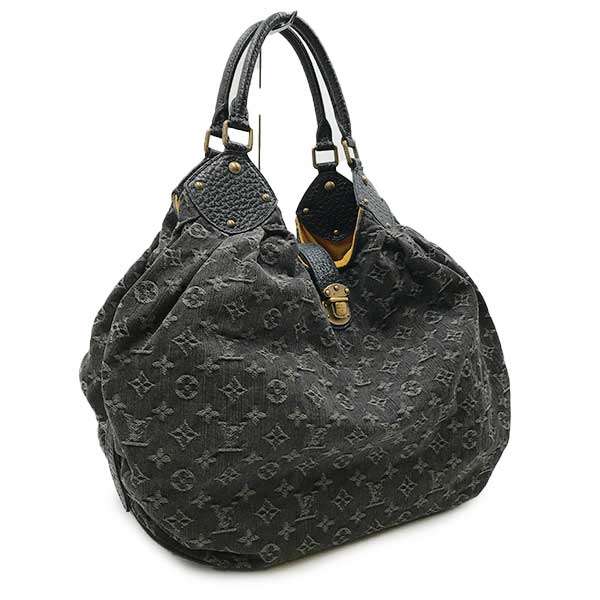 Louis Vuitton M95510/Monogram Denim XL Monogram Denim Shoulder Bag Black One-Shoulder Monogram Denim