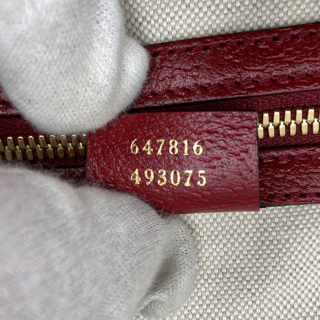 Gucci 647816 Doraemon Collaboration Backpack Mini GG Supreme PVC x Leather Brown Red