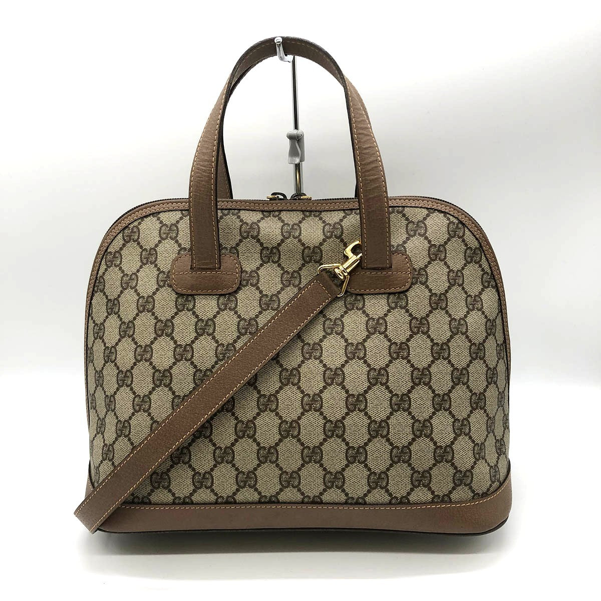 Gucci 000 40 2-way handbag/shoulder bag in GG Supreme beige and brown