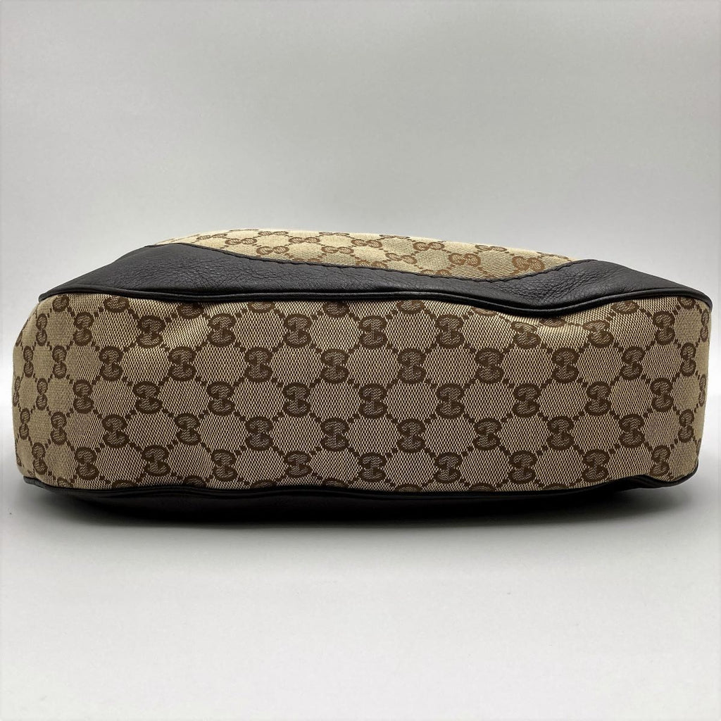Gucci 203503 Charlotte Shoulder Bag in GG Canvas and Leather, Brown