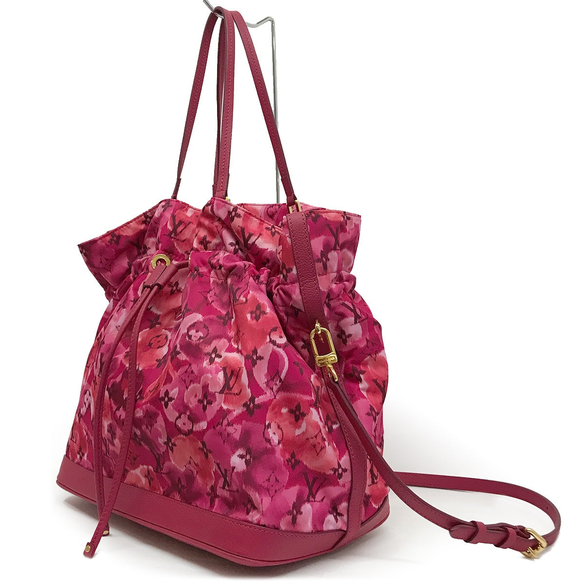 Louis Vuitton M94313 Noefull MM 2-Way Shoulder Bag, Tote Bag, Handbag, Ikat Nylon Canvas, Violet/Pink, Women's