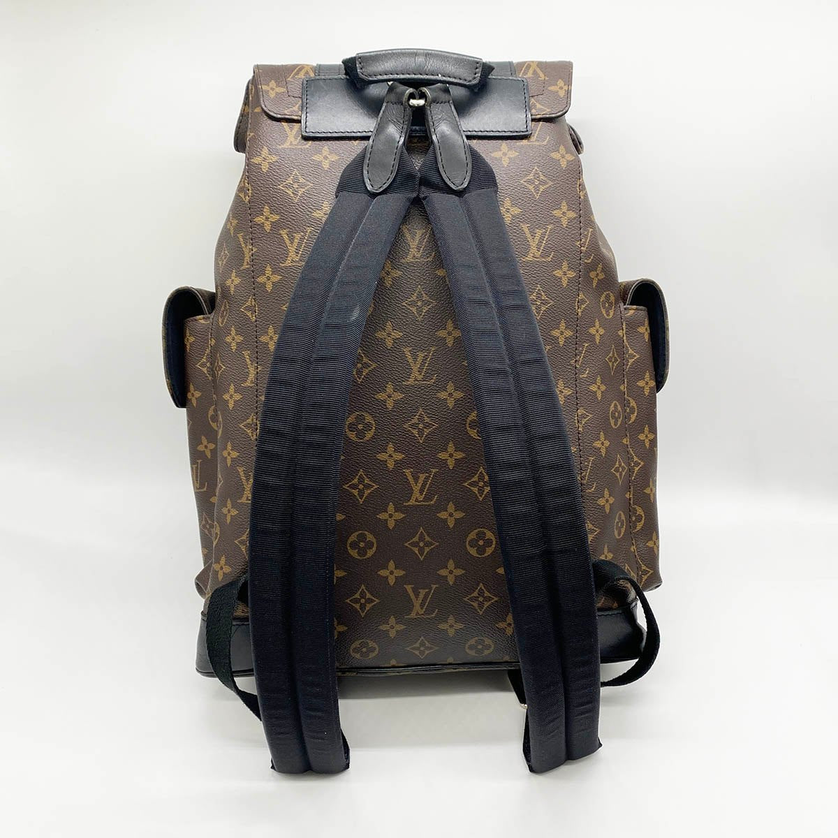 Christopher PM Backpack in Monogram Macassar Brown/Black