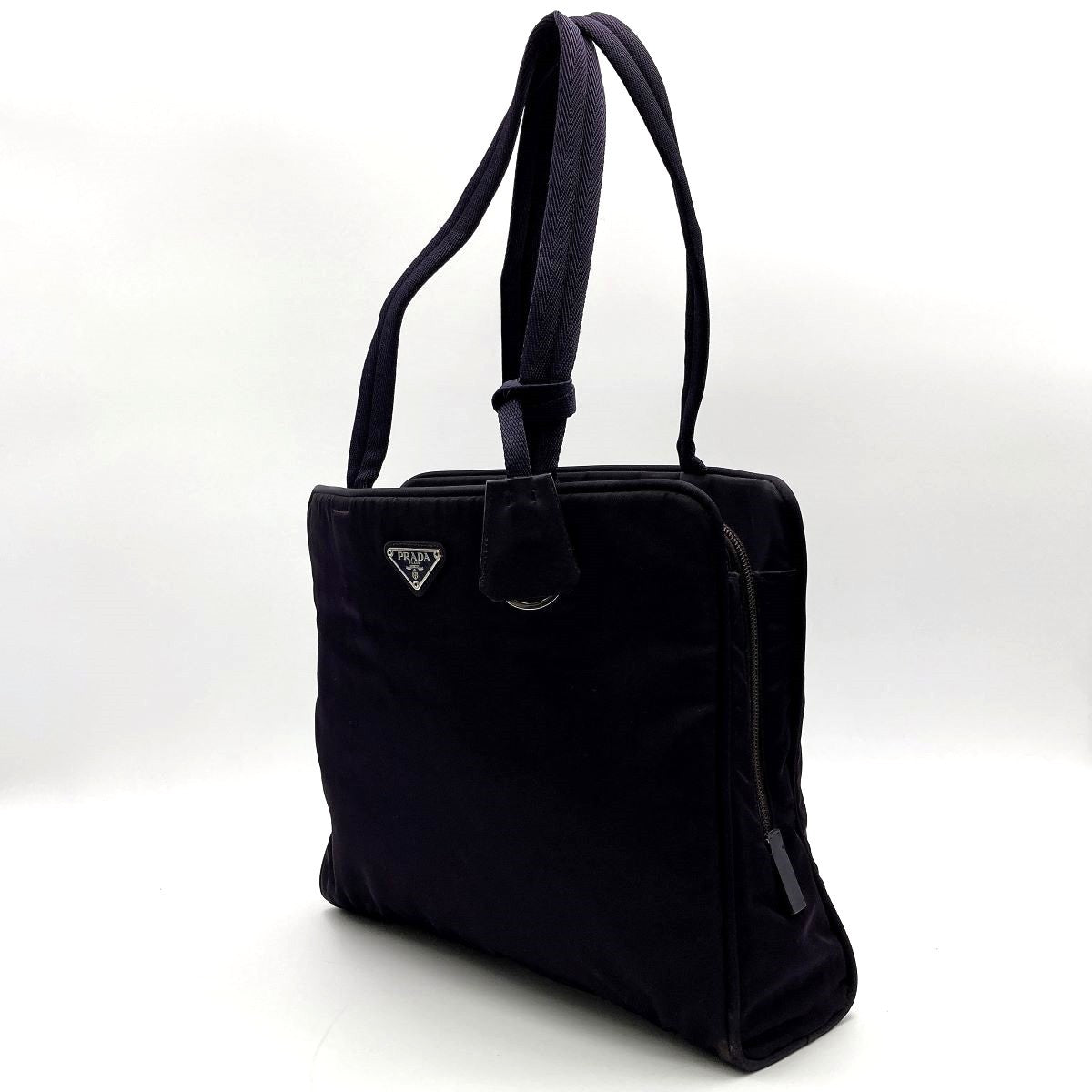 Prada tote bag shoulder bag purple dark purple nylon