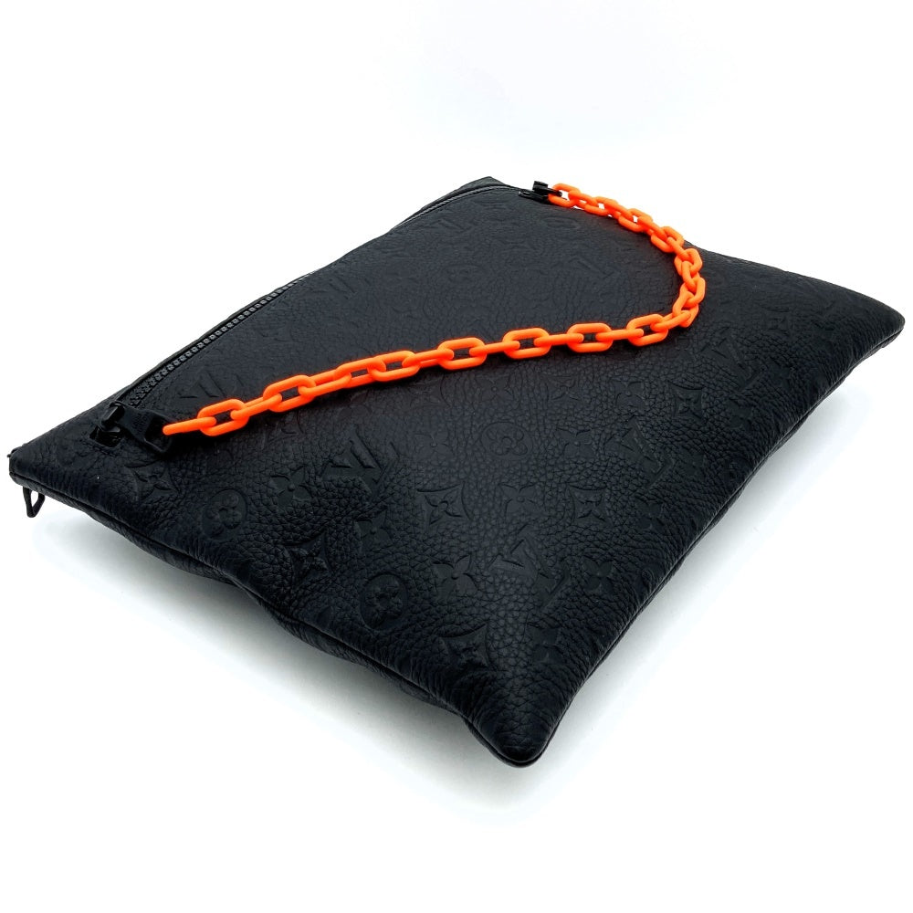 Louis Vuitton Pochette A4 Clutch Bag Document Case Monogram Taurillon Black M67461