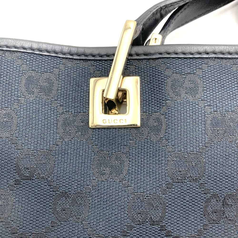 Gucci 002 1099 Small Tote Bag in Black GG Canvas/Leather, High-End Brand