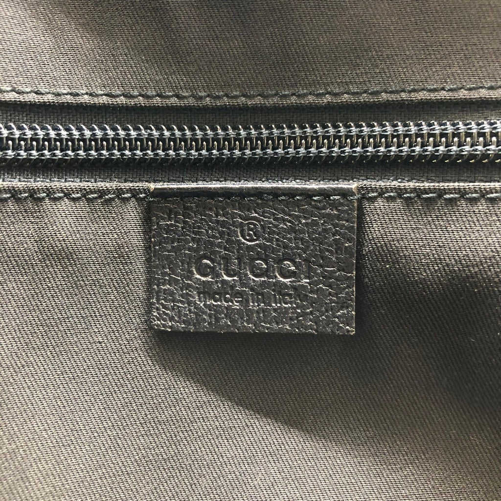 Gucci 131230 Tote Bag Navy Blue GG Canvas/Leather Sherry Line