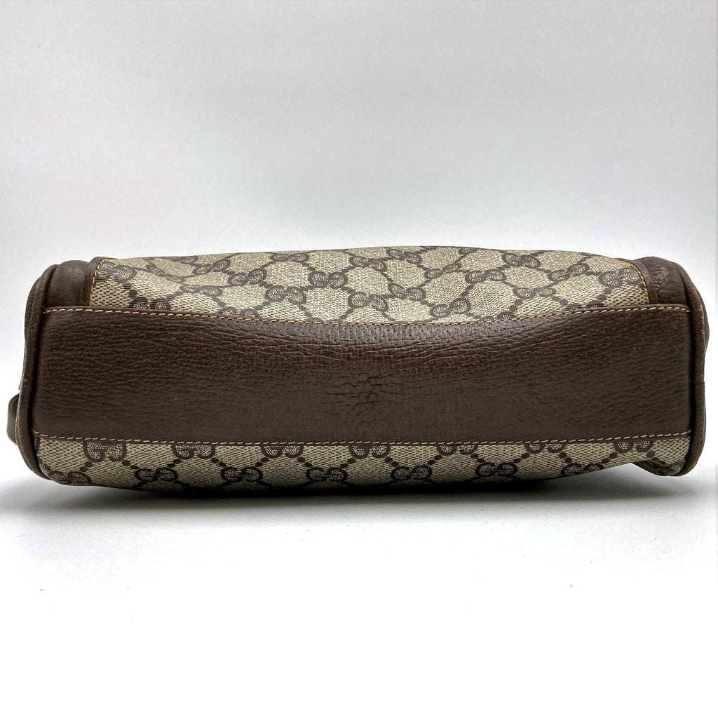 Gucci 001 261 Old Gucci GG Supreme Shoulder Bag in Brown PVC