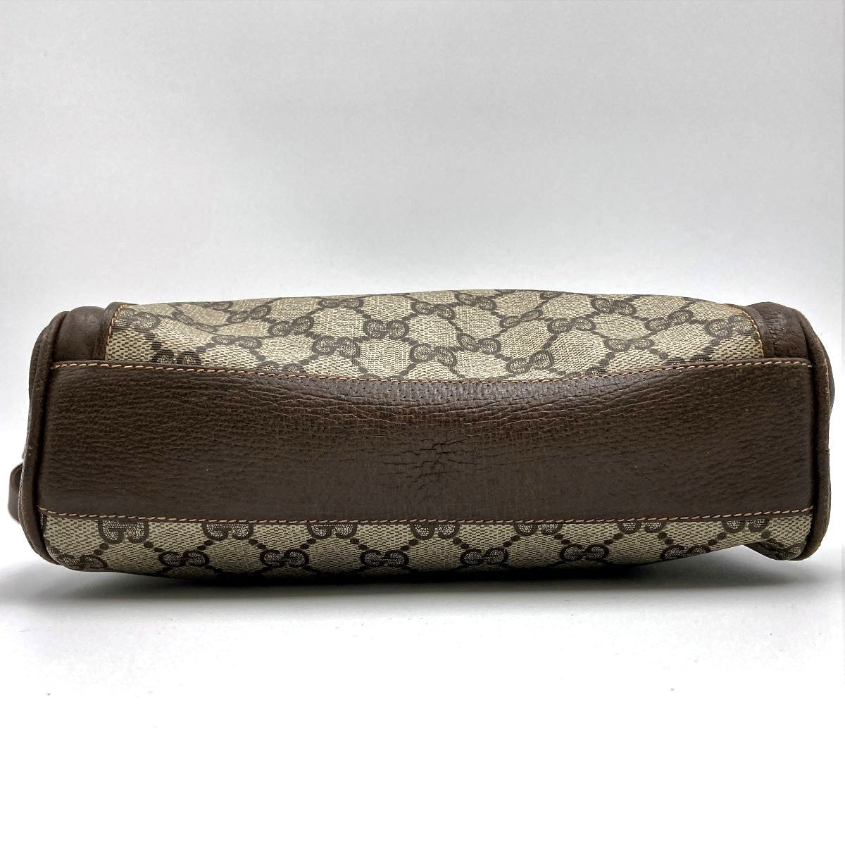 Gucci 001 261 Old Gucci GG Supreme Shoulder Bag in Brown PVC
