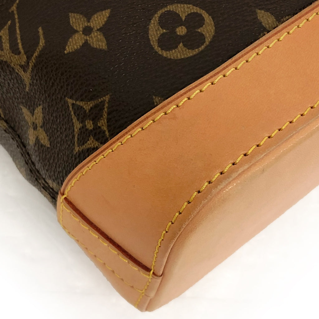 Louis Vuitton M40102 Lockit Monogram Handbag in Brown Monogram Canvas/Leather