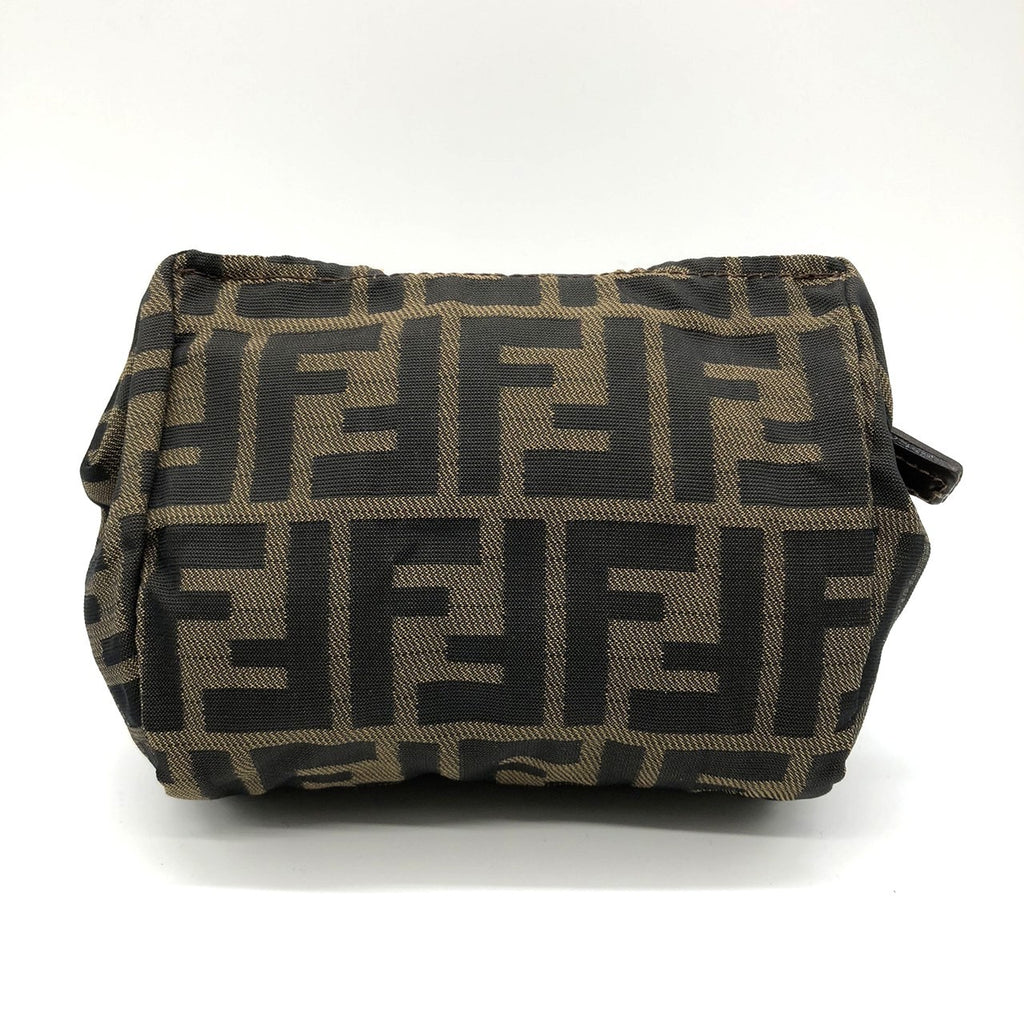 Fendi 2241-26539-098 Pouch Khaki/Brown Nylon/Leather