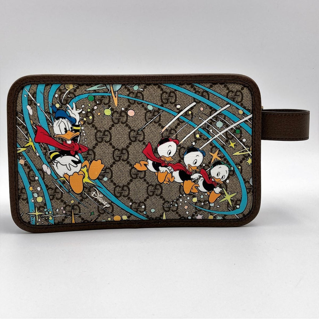 Gucci 647929 Disney Collaboration Donald Duck Second Bag GG Supreme Brown