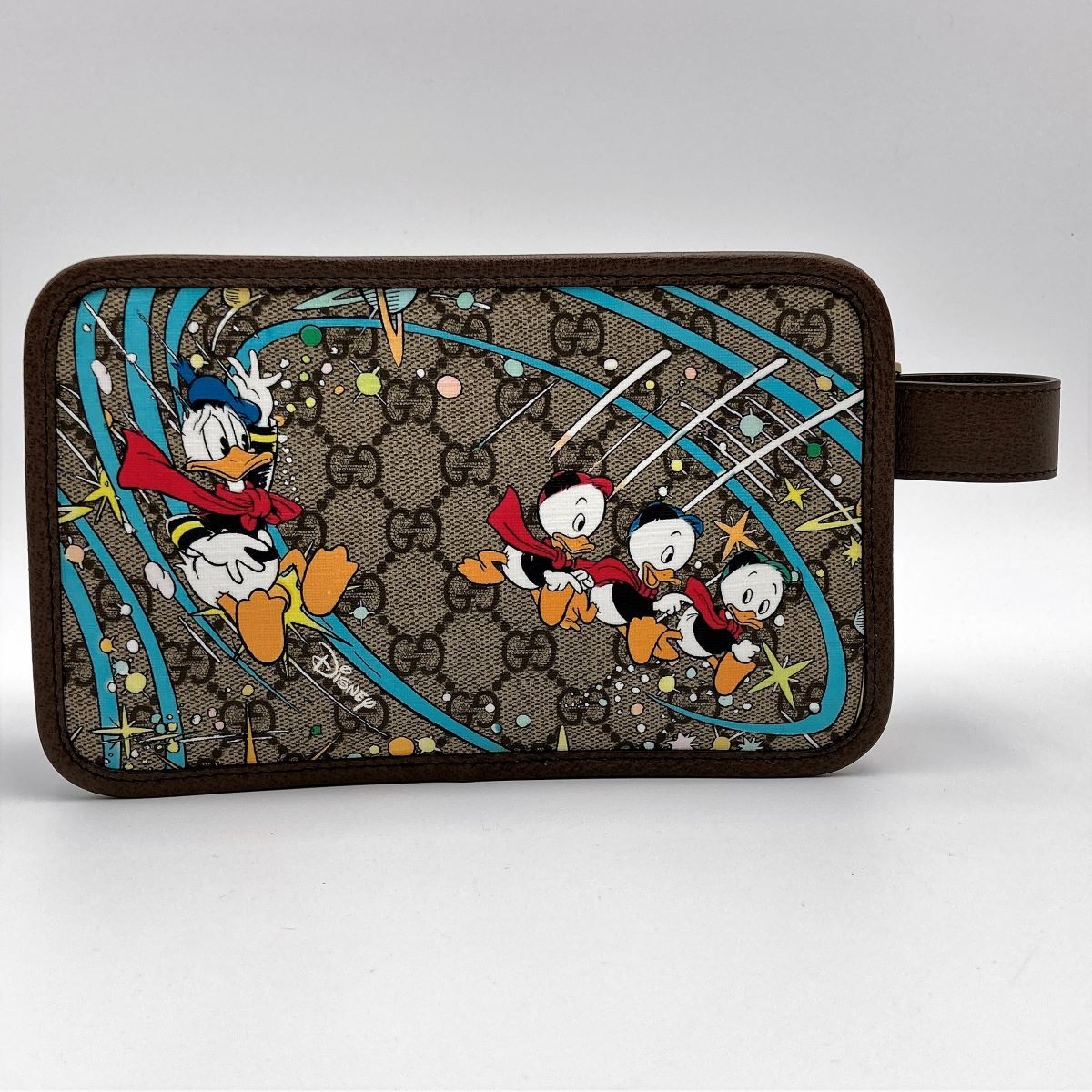 Gucci 647929 Disney Collaboration Donald Duck Second Bag GG Supreme Brown