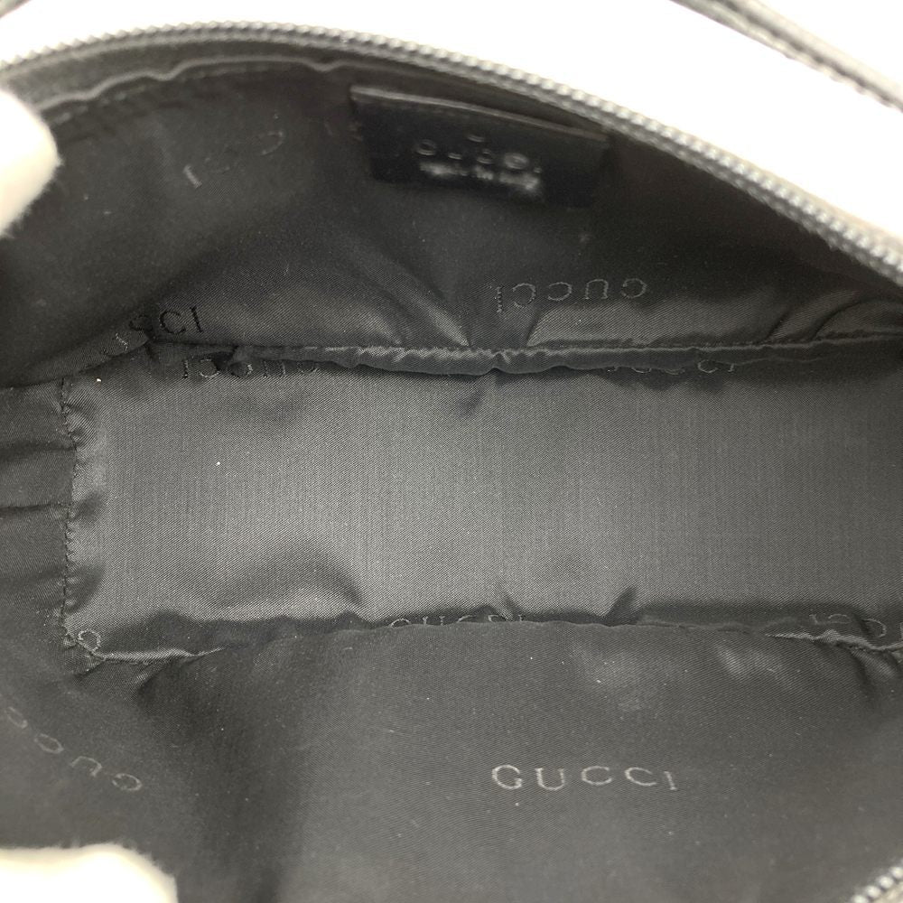 Gucci 039 1103 Handbag Accessory Pouch Black GG Canvas Brand High-End Brand