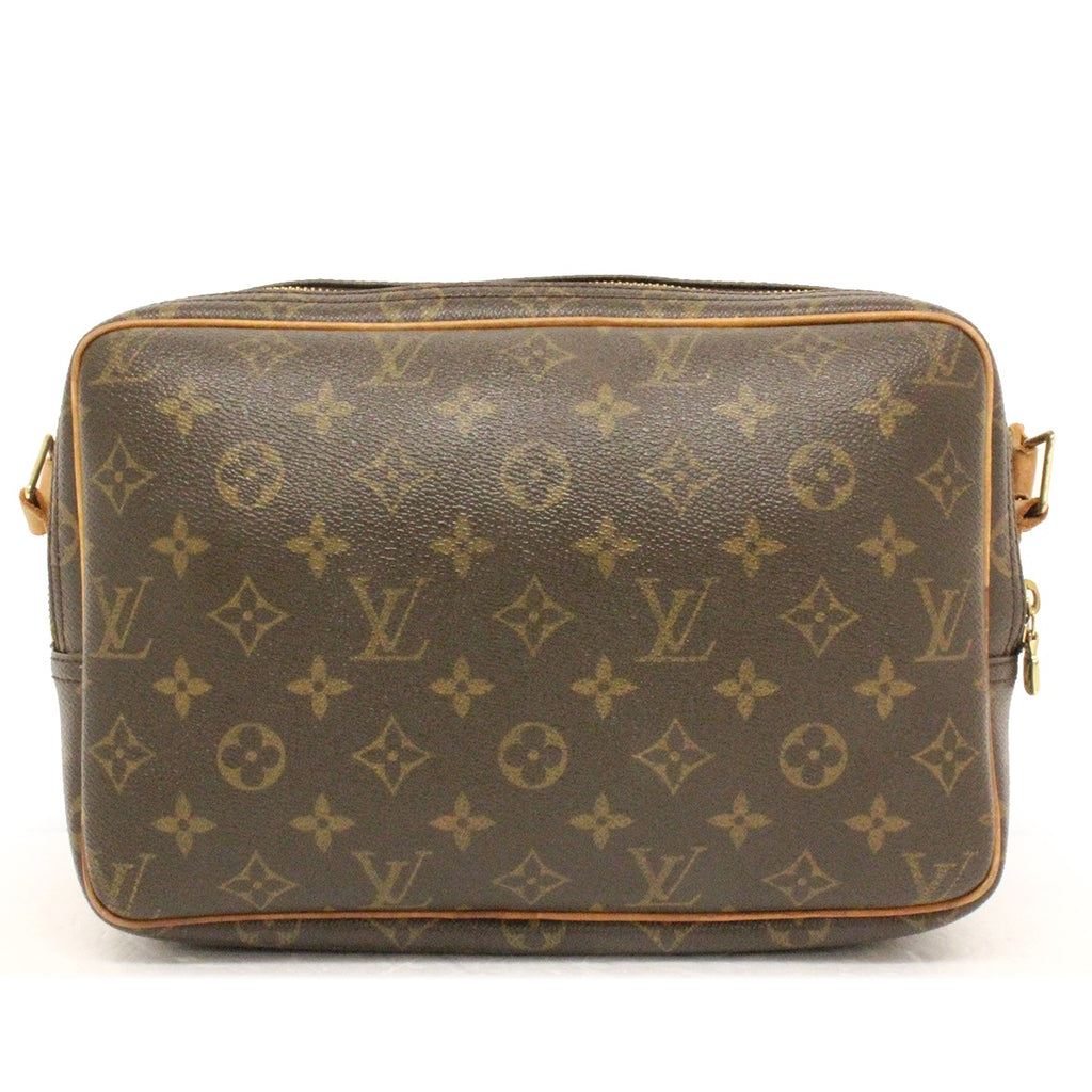Louis Vuitton M45254 Reporter PM Monogram Shoulder Bag in Brown PVC