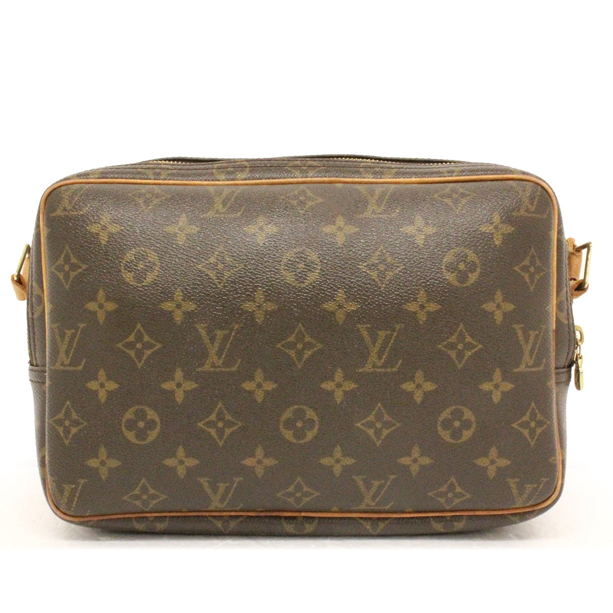 Louis Vuitton M45254 Reporter PM Monogram Shoulder Bag in Brown PVC