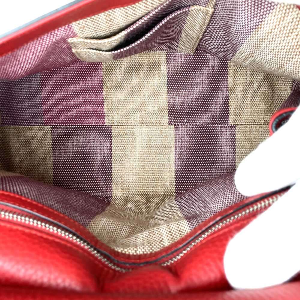 Gucci 392013 Handbag/Shoulder Bag 2-Way Bamboo Red Leather