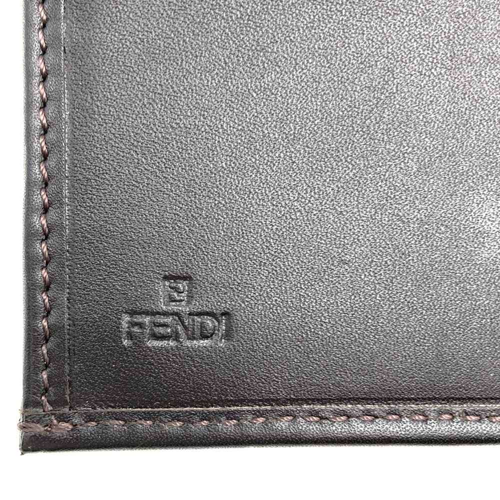 Fendi Zucchino 8M0032 Long Wallet in FF Pattern Canvas, Dark Brown
