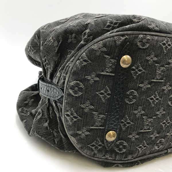 Louis Vuitton M95510/Monogram Denim XL Monogram Denim Shoulder Bag Black One-Shoulder Monogram Denim