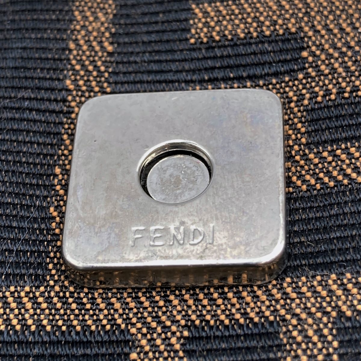 Fendi Zucca Mini Mamma Bucket Mini Croissant Mini Handbag Pouch Nylon Brown
