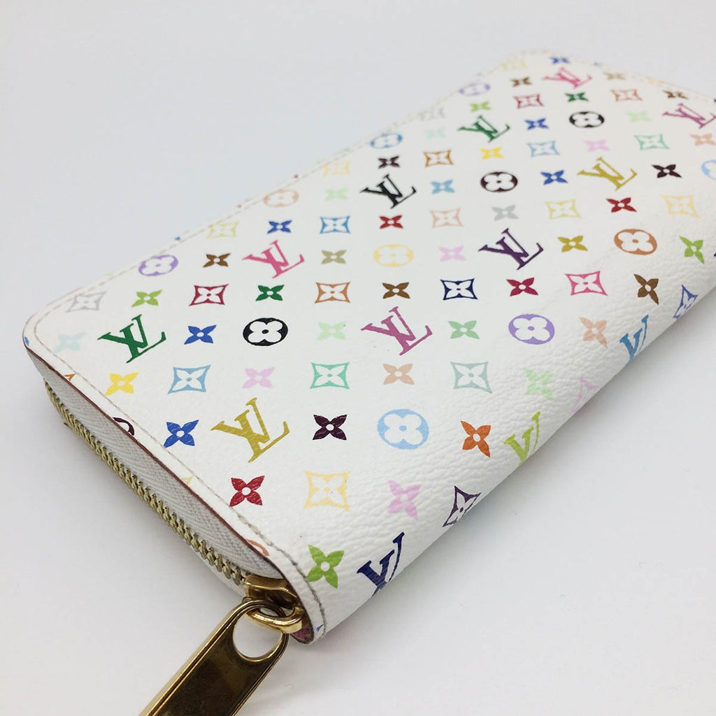 Louis Vuitton M60241 Zippy Wallet Rich Monogram Multicolor White