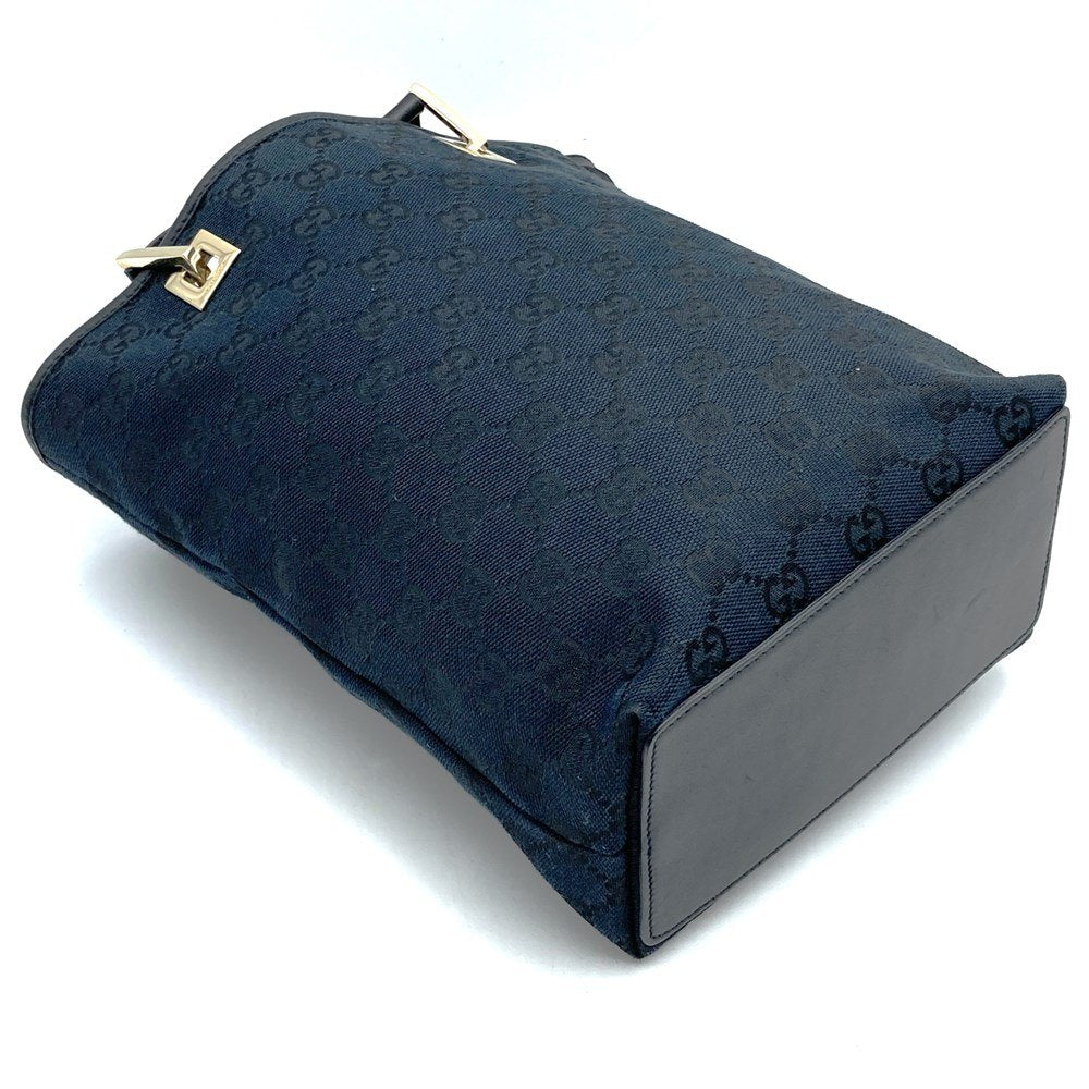 Gucci 002 1099 Small Tote Bag in Black GG Canvas/Leather, High-End Brand