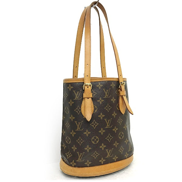 Louis Vuitton Bucket PM/M42238 Monogram Tote Bag/Shoulder Bag, Non-sticky