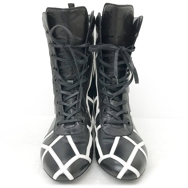 Salvatore Ferragamo SL 4677 5 C Boots/Black Leather Women's