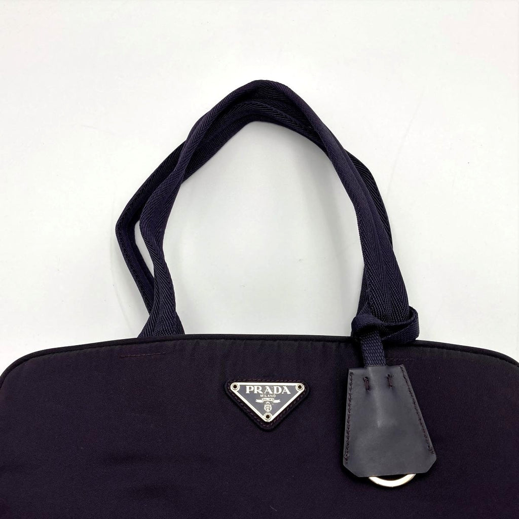 Prada tote bag shoulder bag purple dark purple nylon