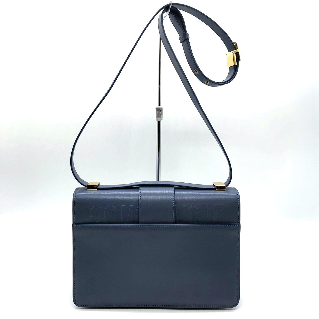 Christian Dior 30 Montaigne Crossbody Shoulder Bag in Blue Leather