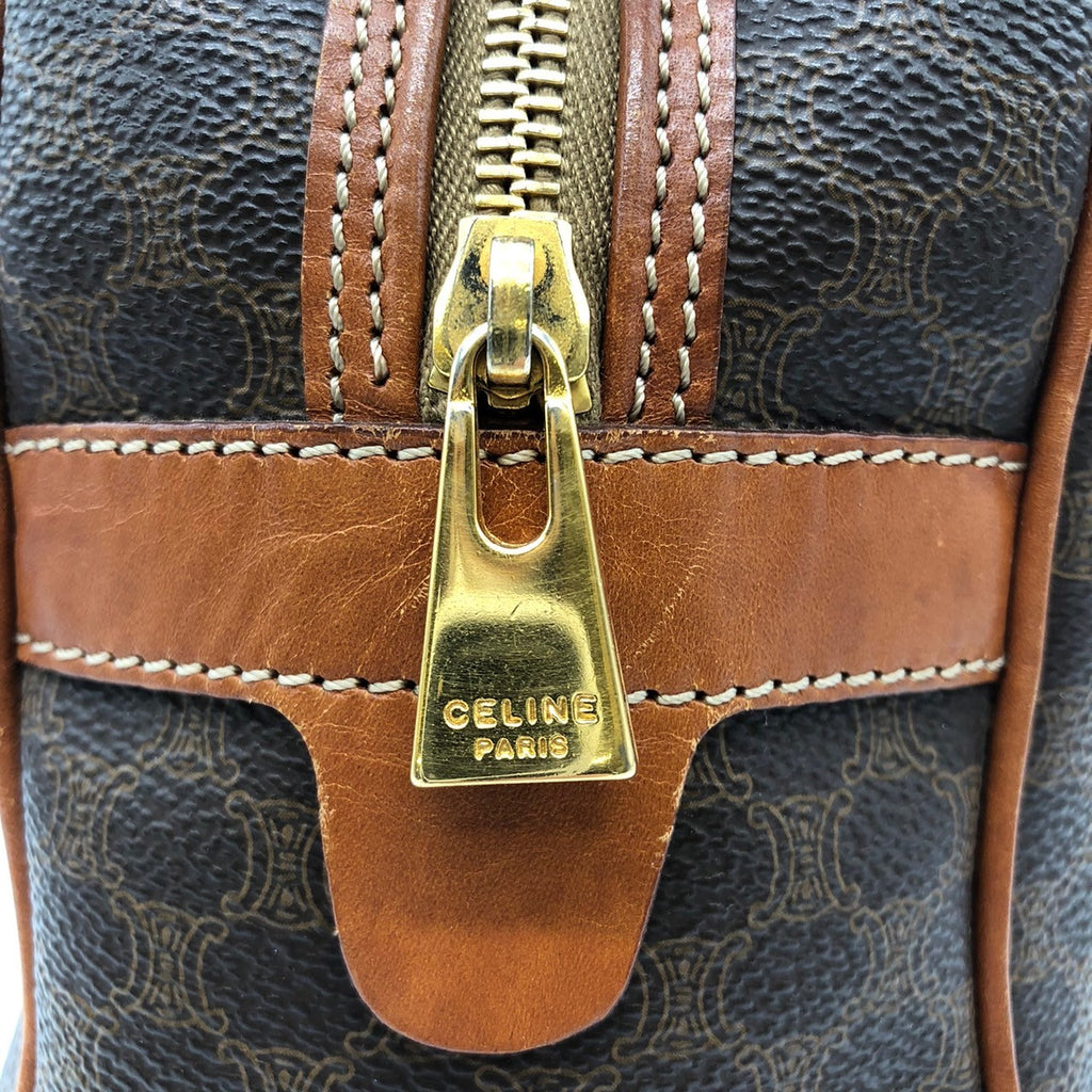 Celine MC96 Macadam Handbag in Brown PVC and Leather