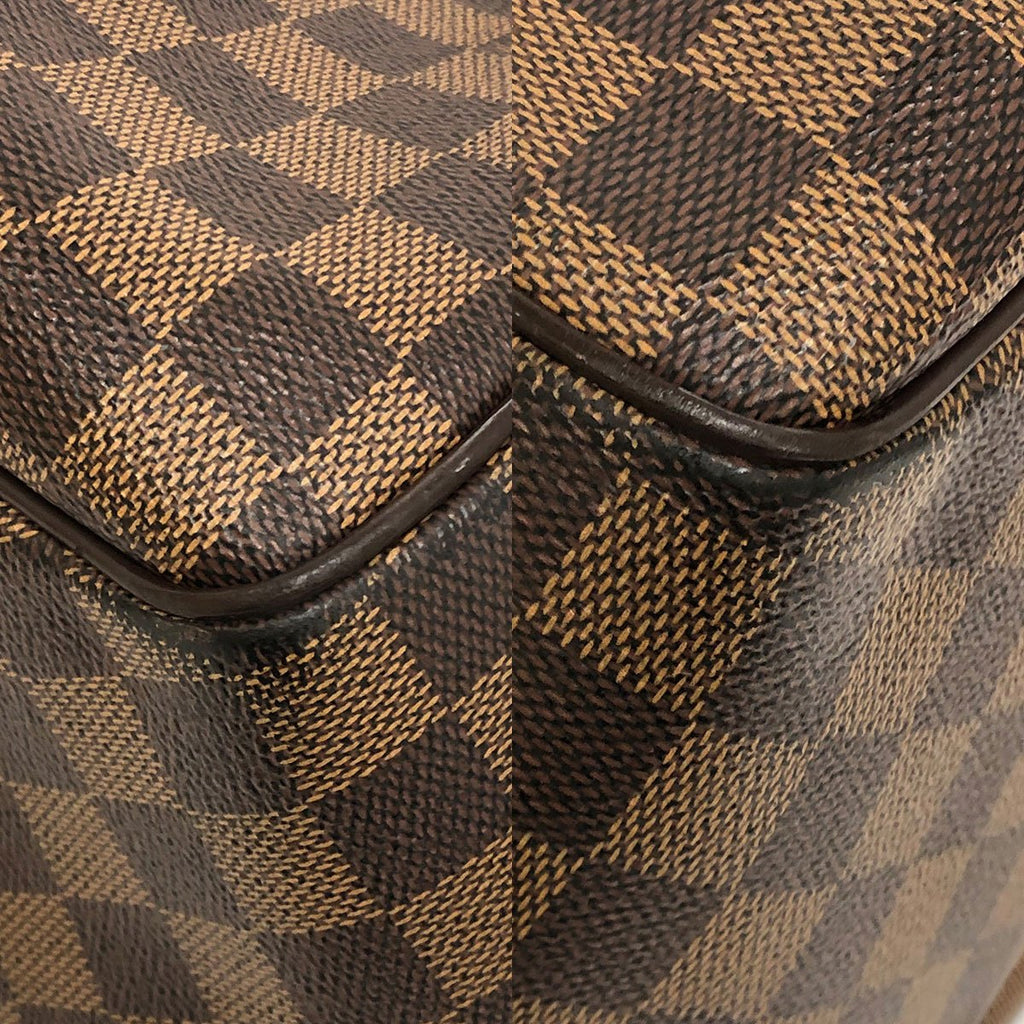 Louis Vuitton N51174 Belem MM Shoulder Bag in Damier Canvas/Leather Brown