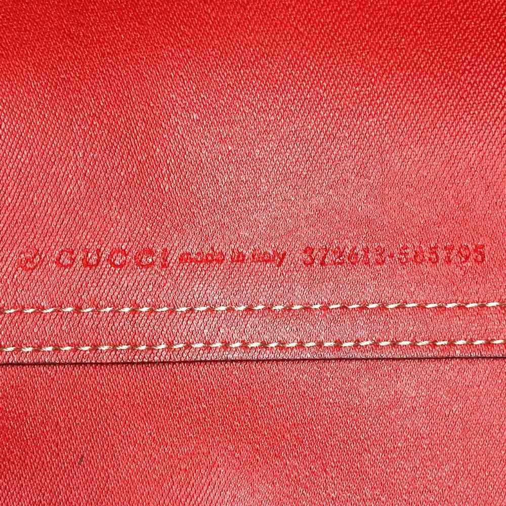Gucci 372613 Reversible Tote Bag in Red, Brown, PVC and Leather