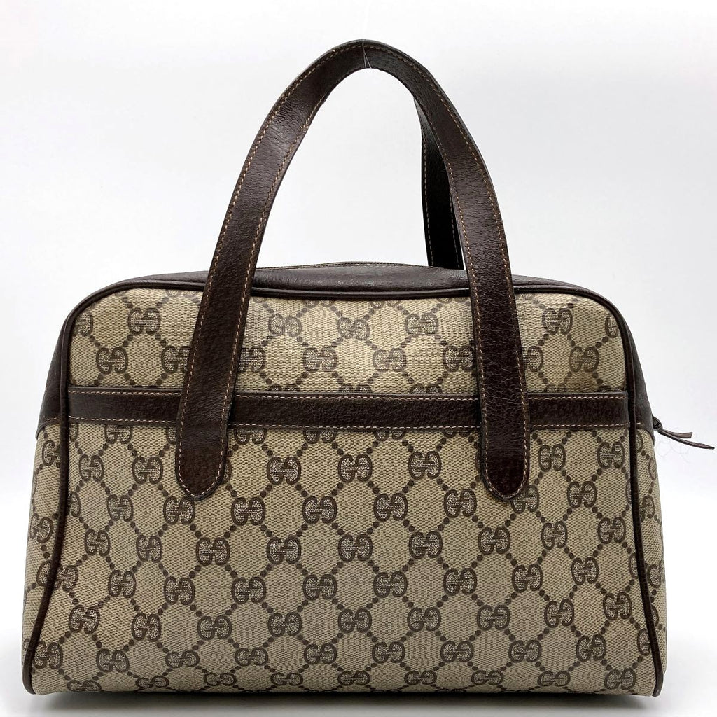 Gucci 39 02 053 GG Supreme Sherry Line Handbag in Brown PVC