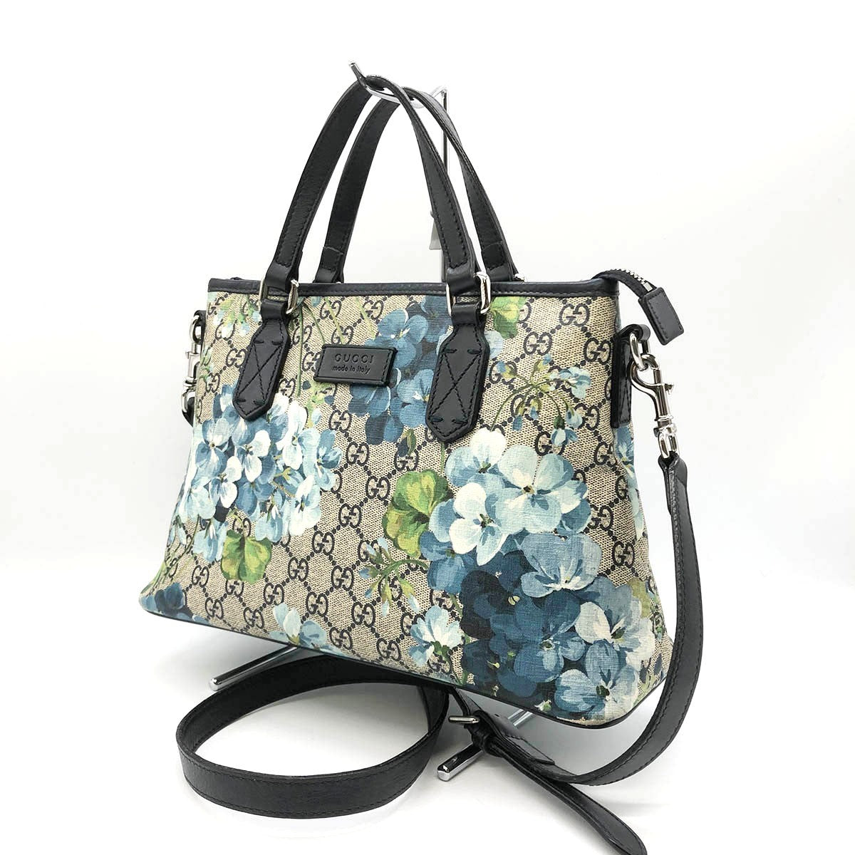 Gucci 429019 2-Way Handbag/Shoulder Bag GG Blooms Brown/Blue