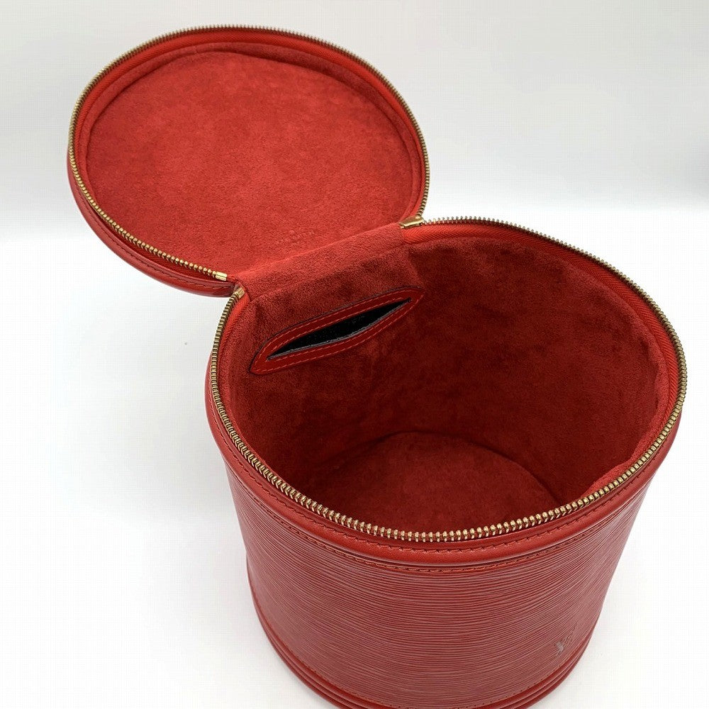 Louis Vuitton Cannes Vanity Bag, Makeup & Cosmetics Handbag, Epi Leather, Red, M48037