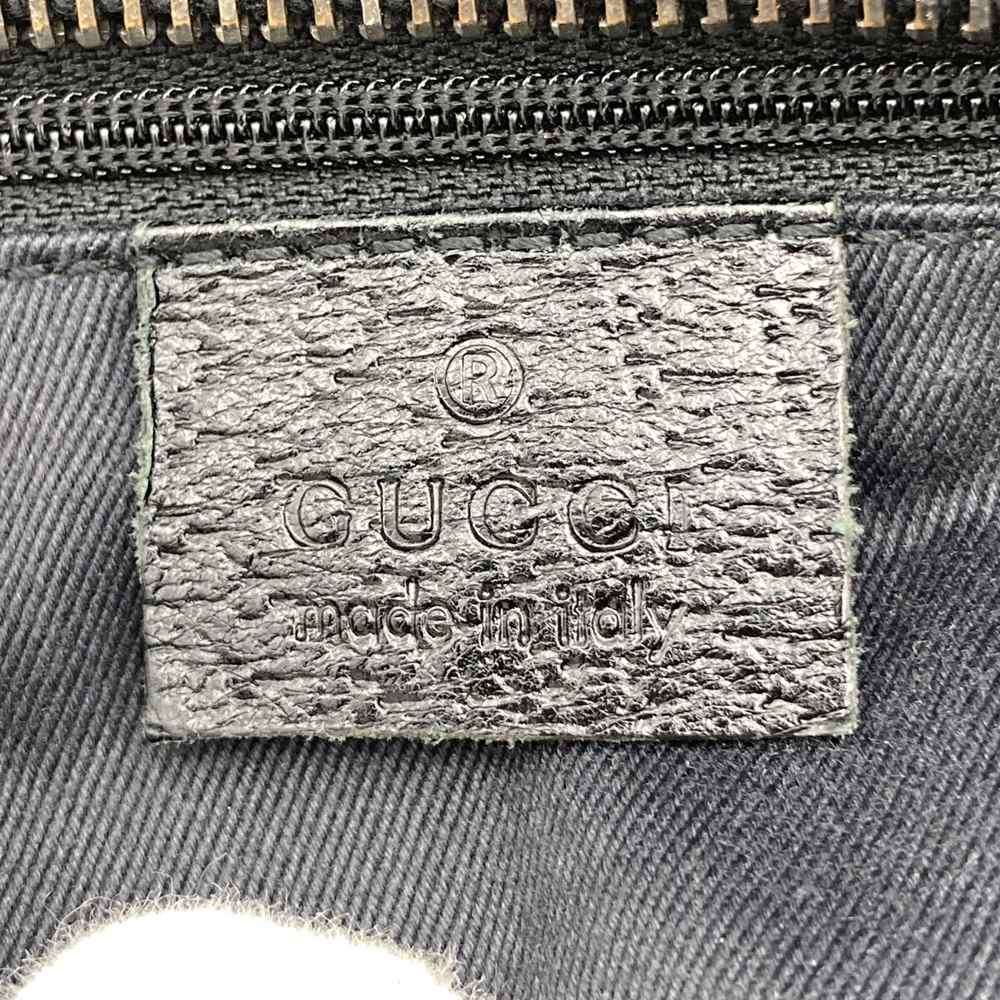 Gucci 113009 Handbag Black GG Canvas/Leather Luxury Brand