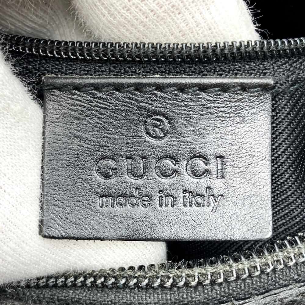 Gucci 001 4204 Shoulder Bag/Handbag in Black GG Canvas/Leather, Brand Name