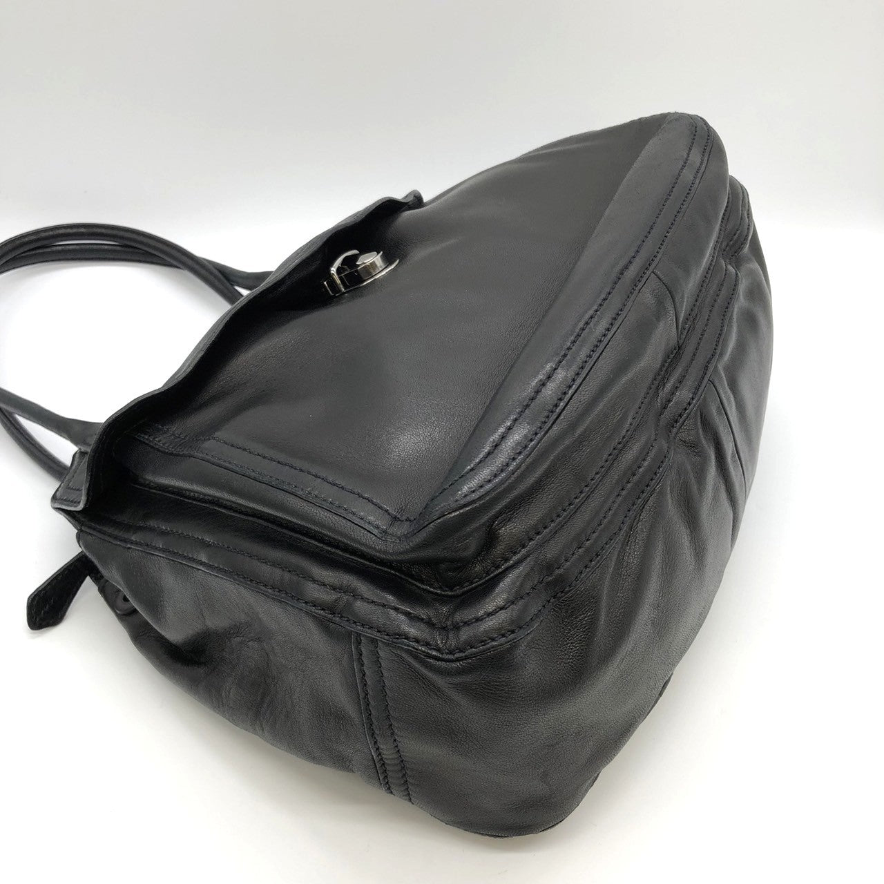 Prada handbag shoulder bag black leather brand item