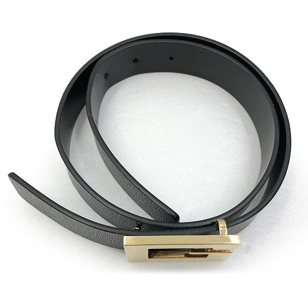 Gucci G Logo Belt, 62cm-67cm, Black Leather with Gold Hardware, Women's, 037, 1476, 1422