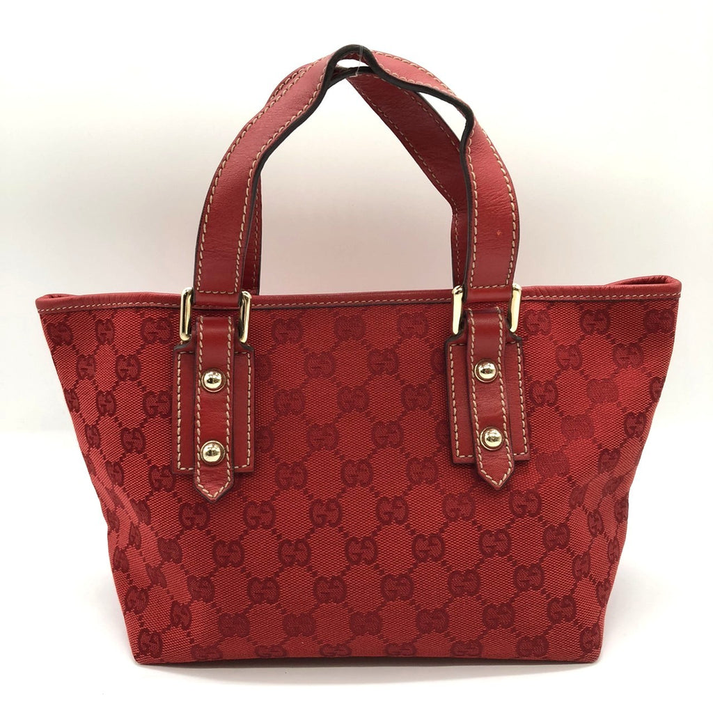 Gucci 257249 Handbag Mini Bag Small Red GG Canvas/Leather