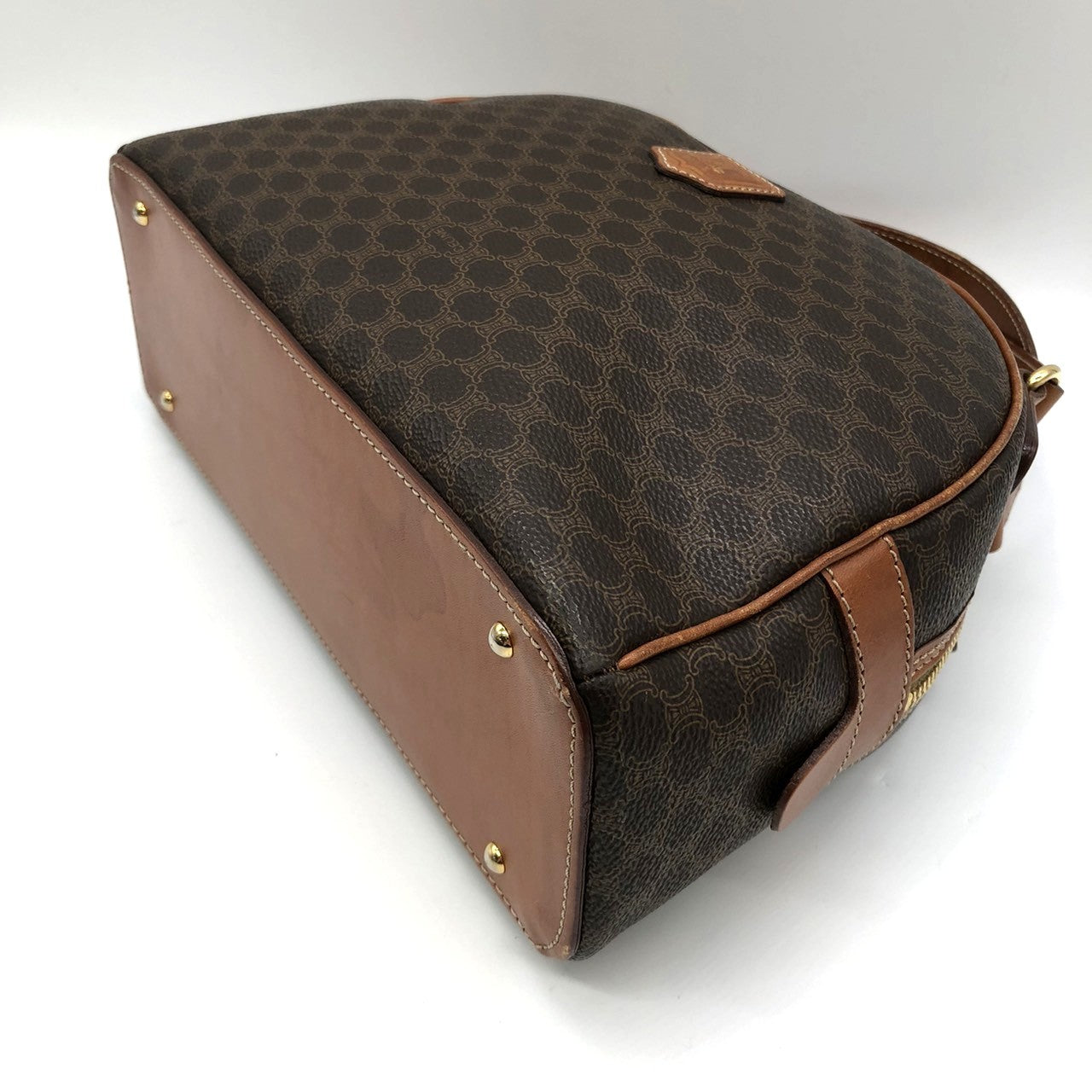 Celine MC96 Macadam Handbag in Brown PVC and Leather